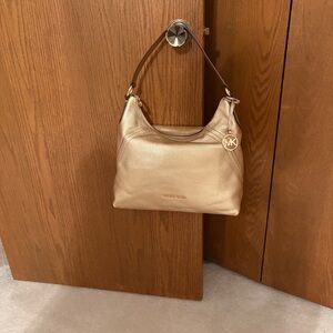 Michael Kors Aria Gold Leather Bag w/detachable shoulder strap  NEW W/O TAGS